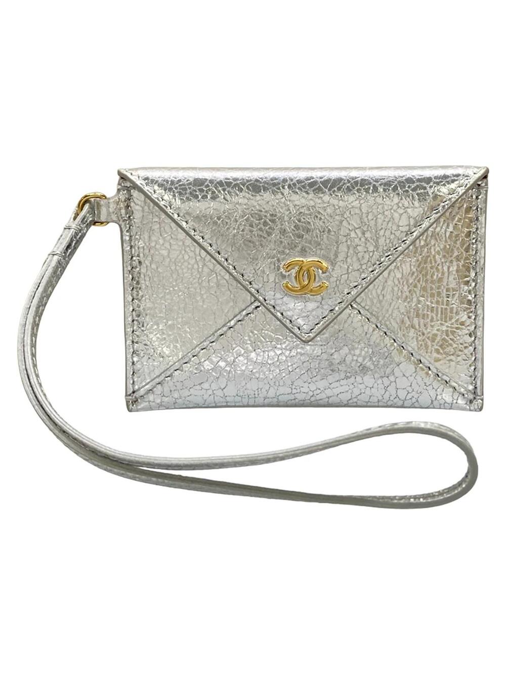 Chanel Bag Charm Card Case Silver #372618C14B